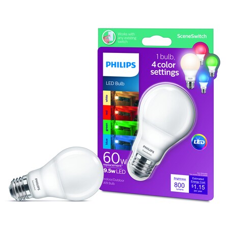 Philips LED SCSW A19 E26 60W SW 542803